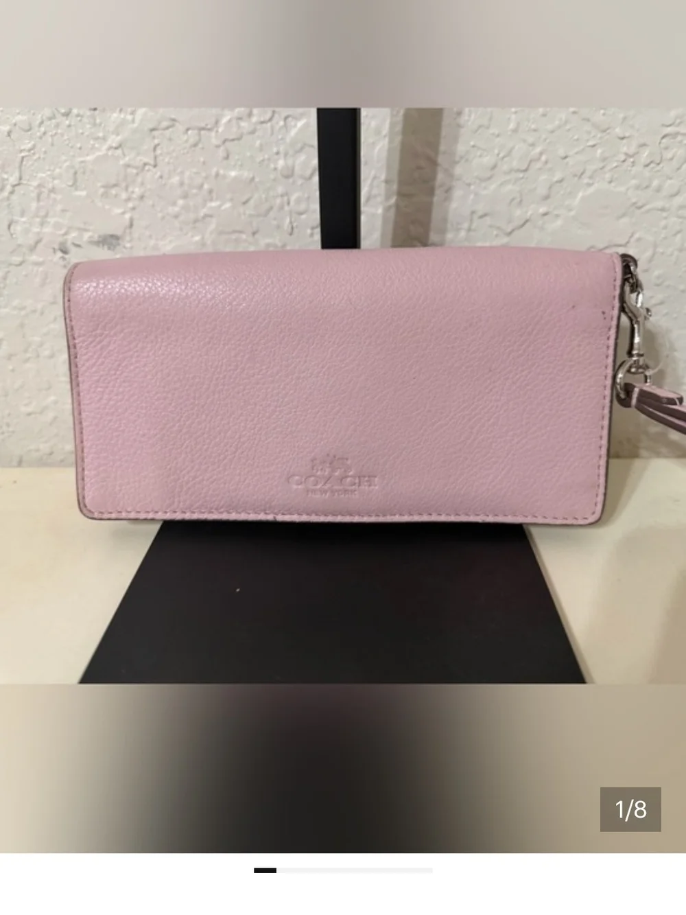 Coach Pink Leather Wristlet Wallet (FREE BEAUTY GIFT INCLUDED)